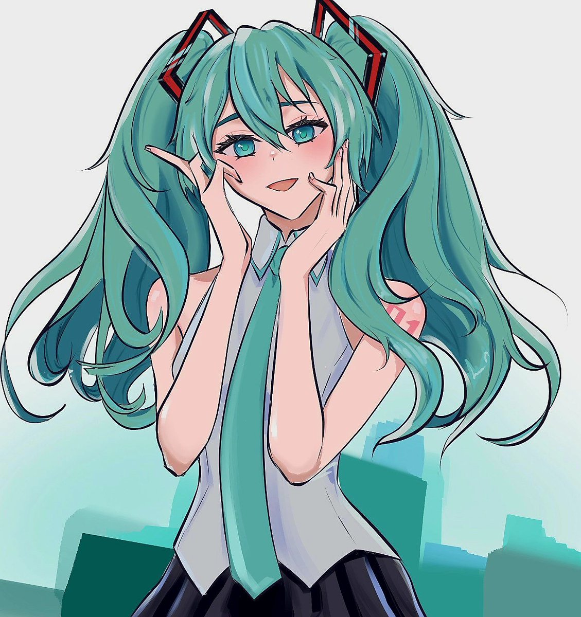 NeNiko007's tweet photo. Hatsune Miku is here!

#hatsuneMiku #Art #Artist #digital #commision https://t.co/xVnYb3bHXt