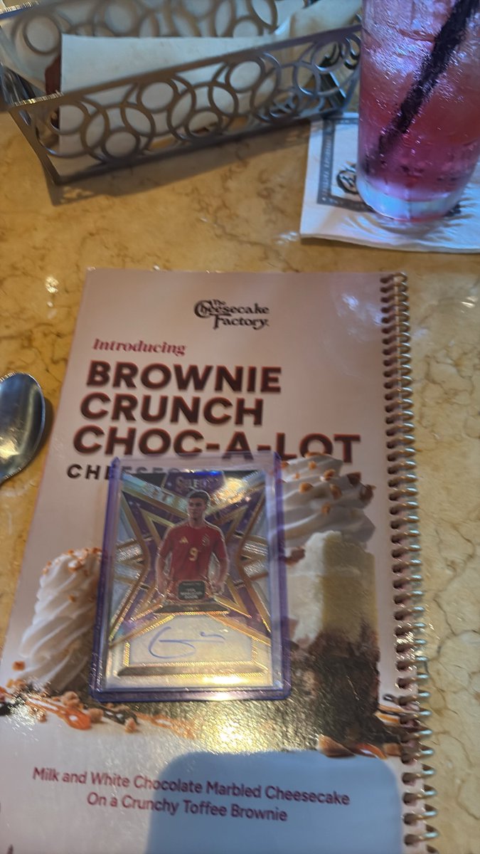 gaviisms's tweet photo. gavis first time at cheesecake factory!!! https://t.co/z9EyLAJhE5