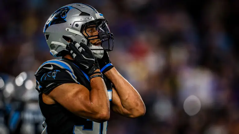 PurdytoDeebo's tweet photo. If you're looking for a late round running back, consider Chuba Hubbard.

• Injured 2025
• Finished as the RB13 in 2024 with 16.11 ppg
• Two touchdowns in the wild card game
• Jonathan Brooks is the most injury prone player in the NFL

ADP between in the big 3 is 92.4, RB32. https://t.co/giP0wSaCKt
