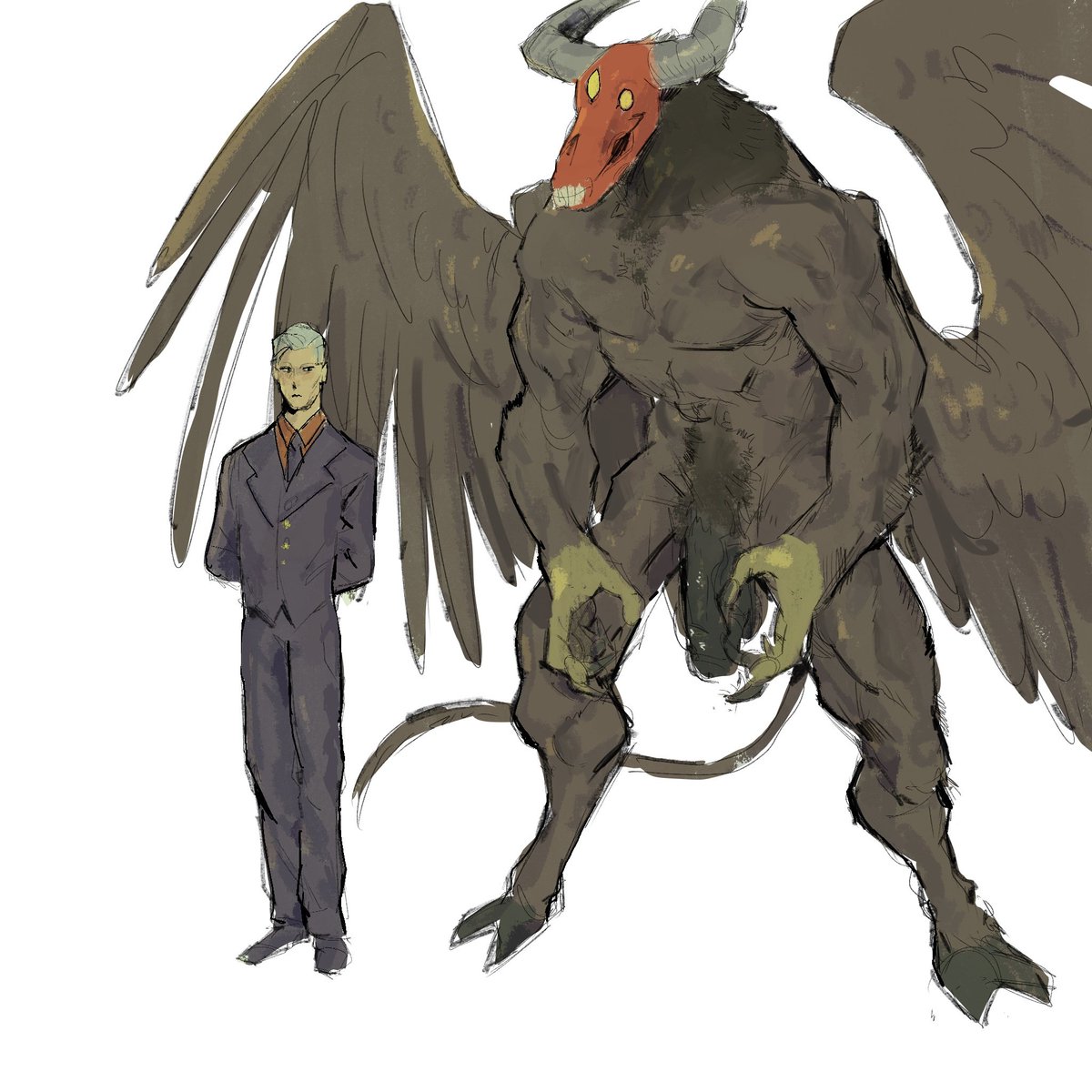 salmonfrutti's tweet photo. Vincent with his demon bf https://t.co/TRUStQmYeI
