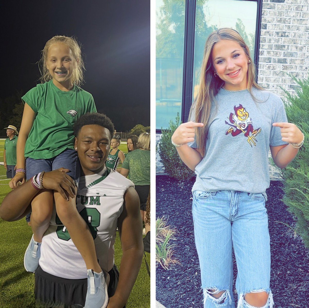 fitedj's tweet photo. Hometown Love🫶🏾‼️
She supported CJ when he was “THE GENERAL” leading Tatum…
and years later she’s STILL showing love to #99 — THE TEMPE TEXAN. 🔱🏈@FiteCullen 

Different jersey!
Different state!
Different stage!

SAME TATUM LOVE‼️🦅❤️

📍Tatum, Texas ➡️ Tempe, Arizona
1,200+ miles can’t separate HOME from FAMILY back home!
#TempeTexan #Tatum2Tempe #ForksUp #ASU