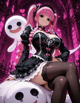 Aa8u0's tweet photo. #Perona #OnePiece #ペローナ #ワンピース #GothicLolita #Ghost #AIArt #aiイラストㅤㅤㅤㅤ 
SFW illustration. https://t.co/wQMATtscDN