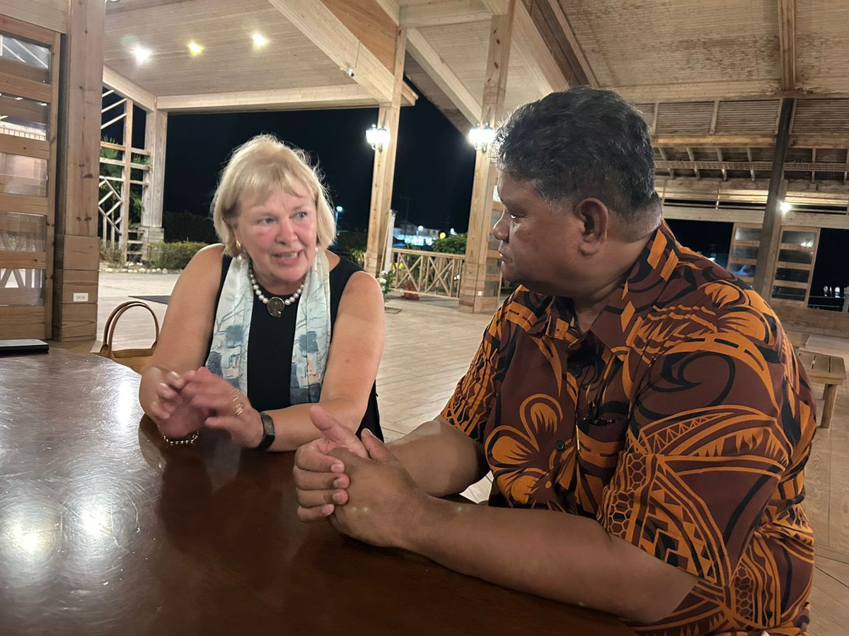 GermanyPacific's tweet photo. 🇵🇼 Great exchange on the sidelines of #PIFLM55 in Palau with Minister of State of 🇵🇼 Gustav Aitaro and 🇩🇪 Vice Minister Hagedorn.
Always valuable to exchange perspectives and strengthen connections across the Pacific and beyond. 🤝
And of course, the selfie couldn’t be skipped!👍 https://t.co/LrDFZOdqLR