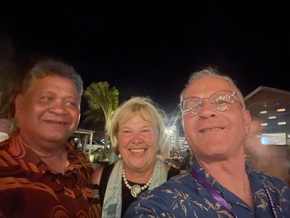 GermanyPacific's tweet photo. 🇵🇼 Great exchange on the sidelines of #PIFLM55 in Palau with Minister of State of 🇵🇼 Gustav Aitaro and 🇩🇪 Vice Minister Hagedorn.
Always valuable to exchange perspectives and strengthen connections across the Pacific and beyond. 🤝
And of course, the selfie couldn’t be skipped!👍 https://t.co/LrDFZOdqLR