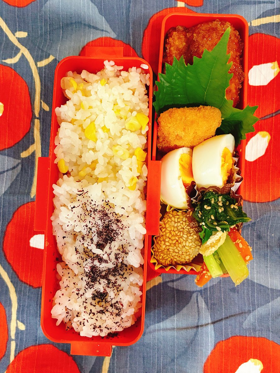 chi_kuma100's tweet photo. 昨日と今日のお弁当🍱 https://t.co/PEzYE0mNVz