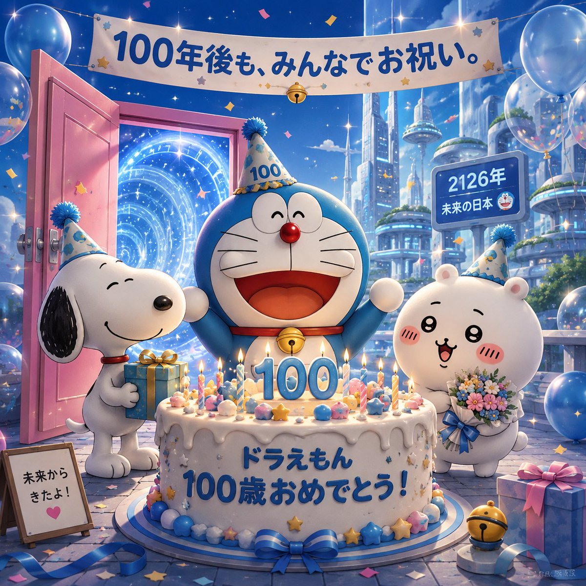 SnoKawaArt44's tweet photo. 100年後も、ずっと友達。💙 https://t.co/QqU5RX5Zhc