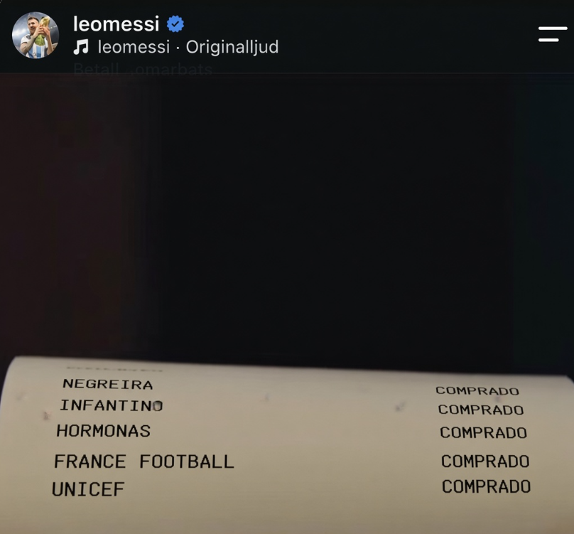 Cr7stianismo_'s tweet photo. Este era el mensaje original de Lionel Messi en Instagram.

Ahora sí. https://t.co/yocL3OMmPP
