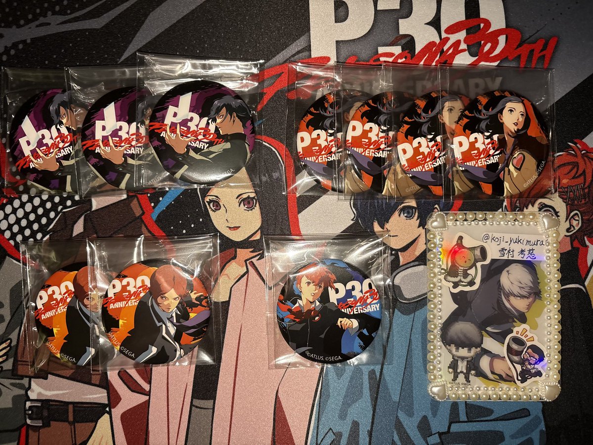 koji_yukimura4's tweet photo. 【交換･譲渡】ペルソナ P30th 大丸コラボ 缶バッジ 購入特典

譲:画像1,2
求:同種P4缶バッジ、他ポスト求、譲渡価格(メルペイ送金or専用出品(+手数料))

郵送対応のみ
交換優先
譲渡価格は画像3枚目をご確認ください。

お気軽にお声掛け下さい。 https://t.co/6oLYyra9Gj