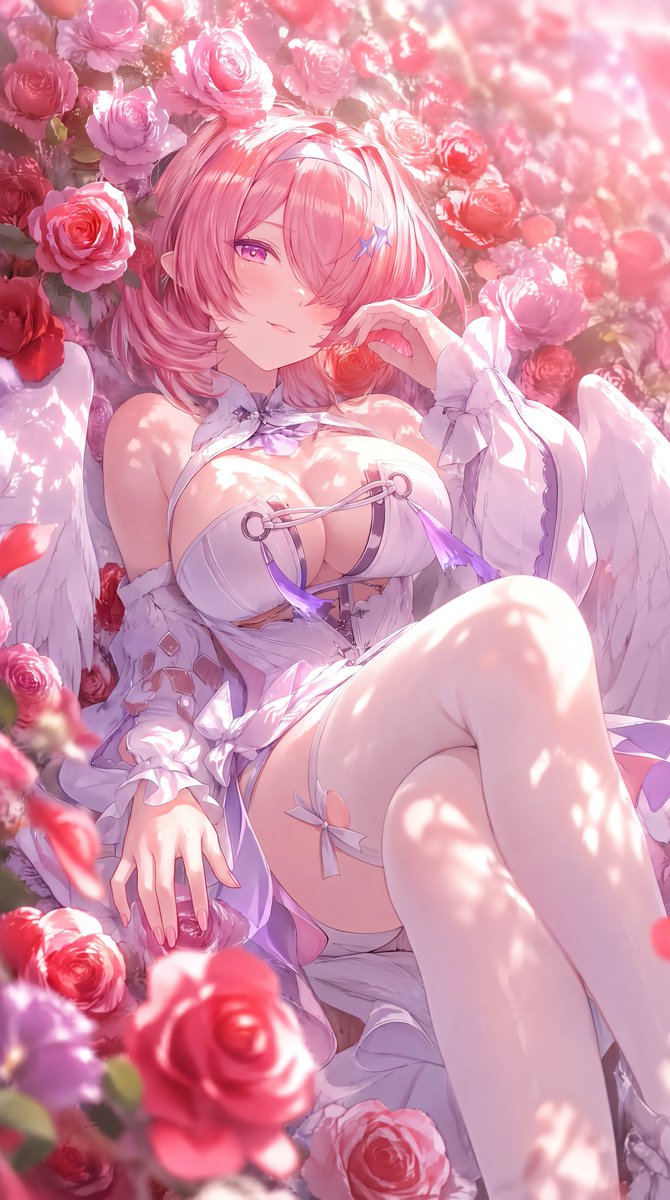 gehenachann's tweet photo. 【4k】レミエール
薔薇の海に身を沈めるように、淡い桃色の髪を肩へ零した少女は、その前髪の隙間から覗く紫の瞳だけを、春の光よりも静かにこちらへ向けていた

#ゼンゼロ��
#レミエール�� #Remielle��
#zzzero�� #zenlesszonezero https://t.co/rhkq0fyZwt