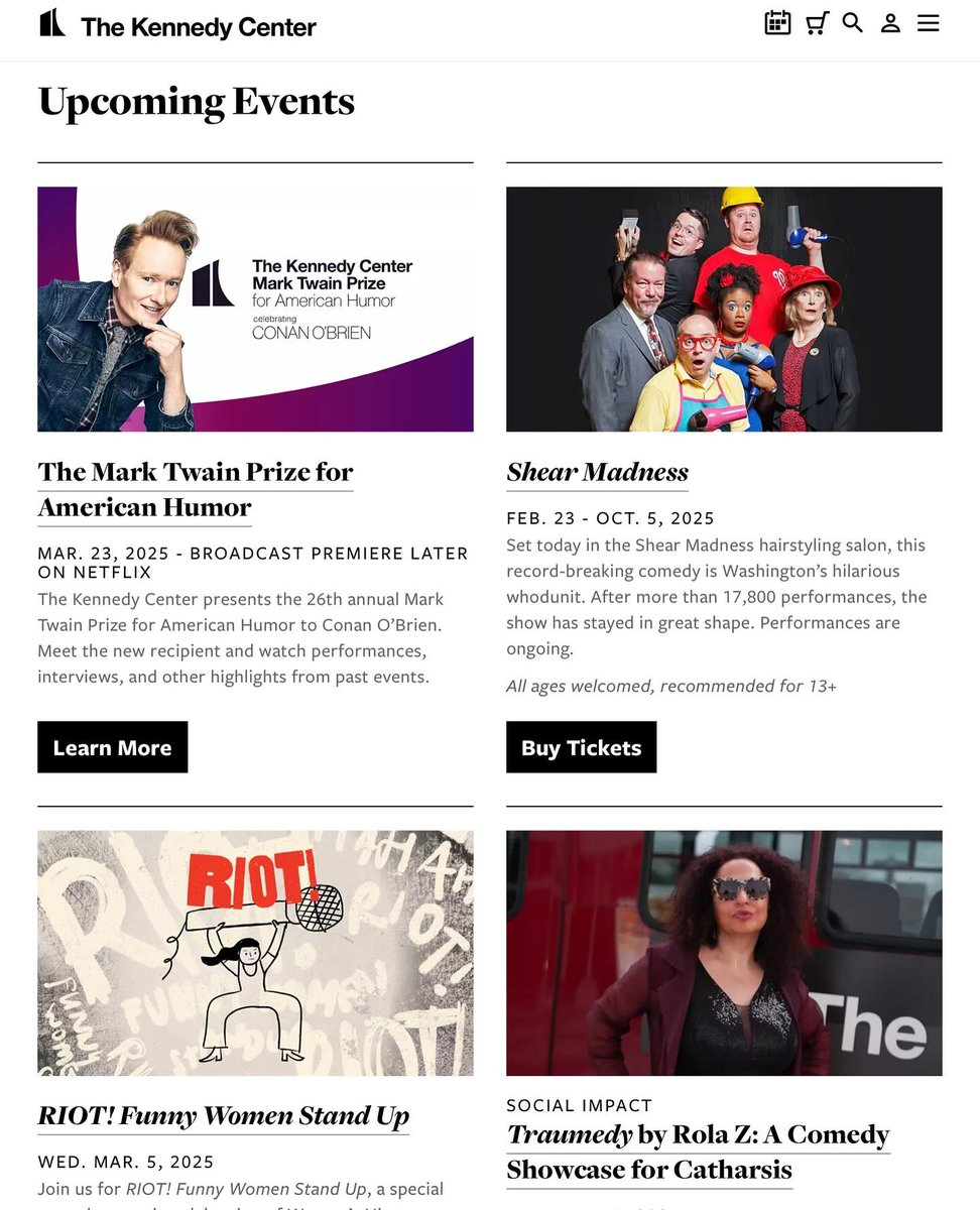 _carlinhosalves's tweet photo. March is busy. Catch a show at @kennedycenter or join me for a drink at the Mark Twain Awards. Traumedy by Rola Z has a few tickets left. Honored to have my big fat face and silly sunglasses on this page. https://t.co/dLcL1WcMhA