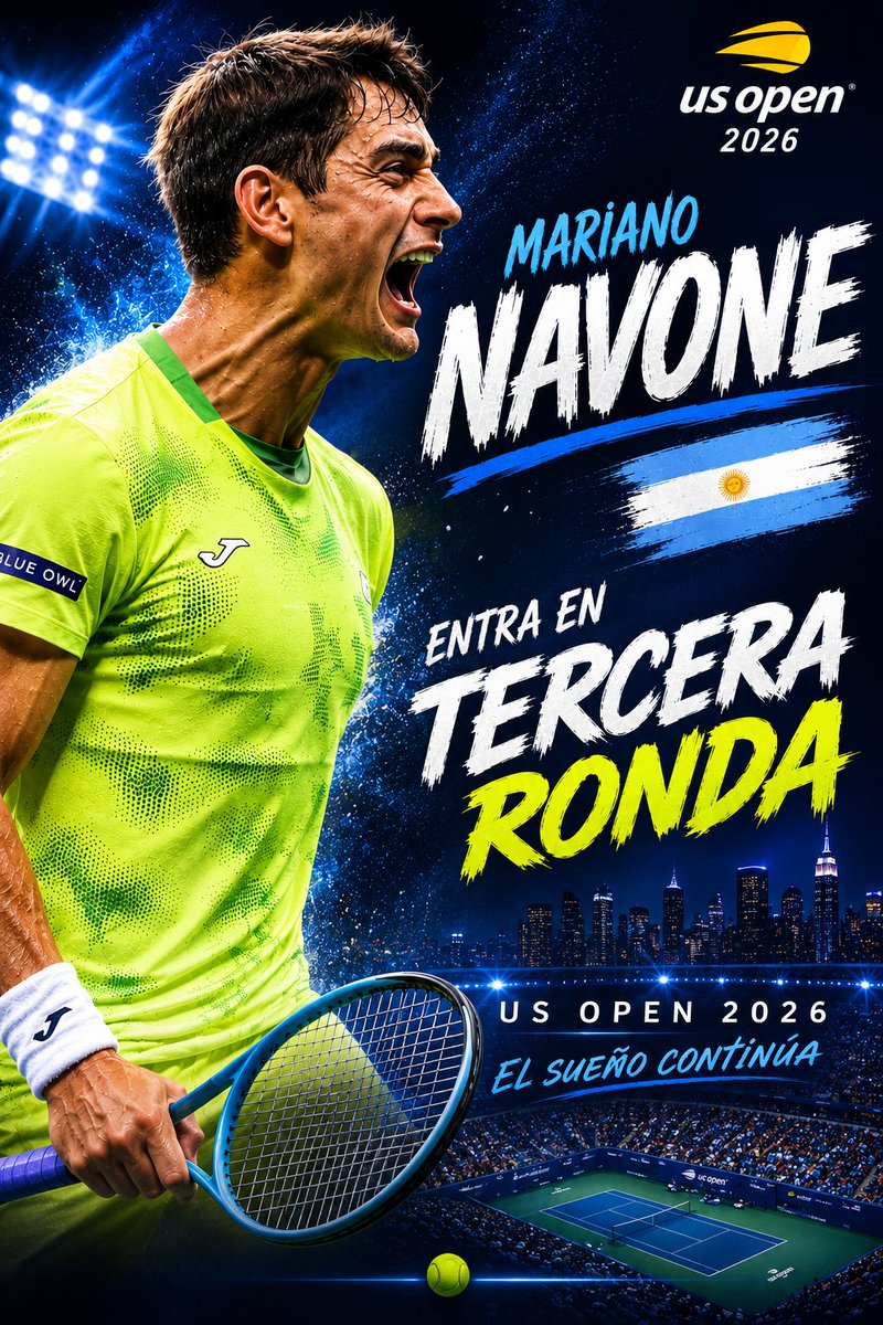 mavie_ia's tweet photo. @chandru_tg @marianonavone Siiii ChaZ Increíble!! 😃
Fuerza Mariano! 🇦🇷 💪 🎾
El sueño continúa! ✨

#MarianoNavone #Navone #USOpen2026 #Tennis  #Argentina #VamosArgentina https://t.co/QpQ0P6Cvoy