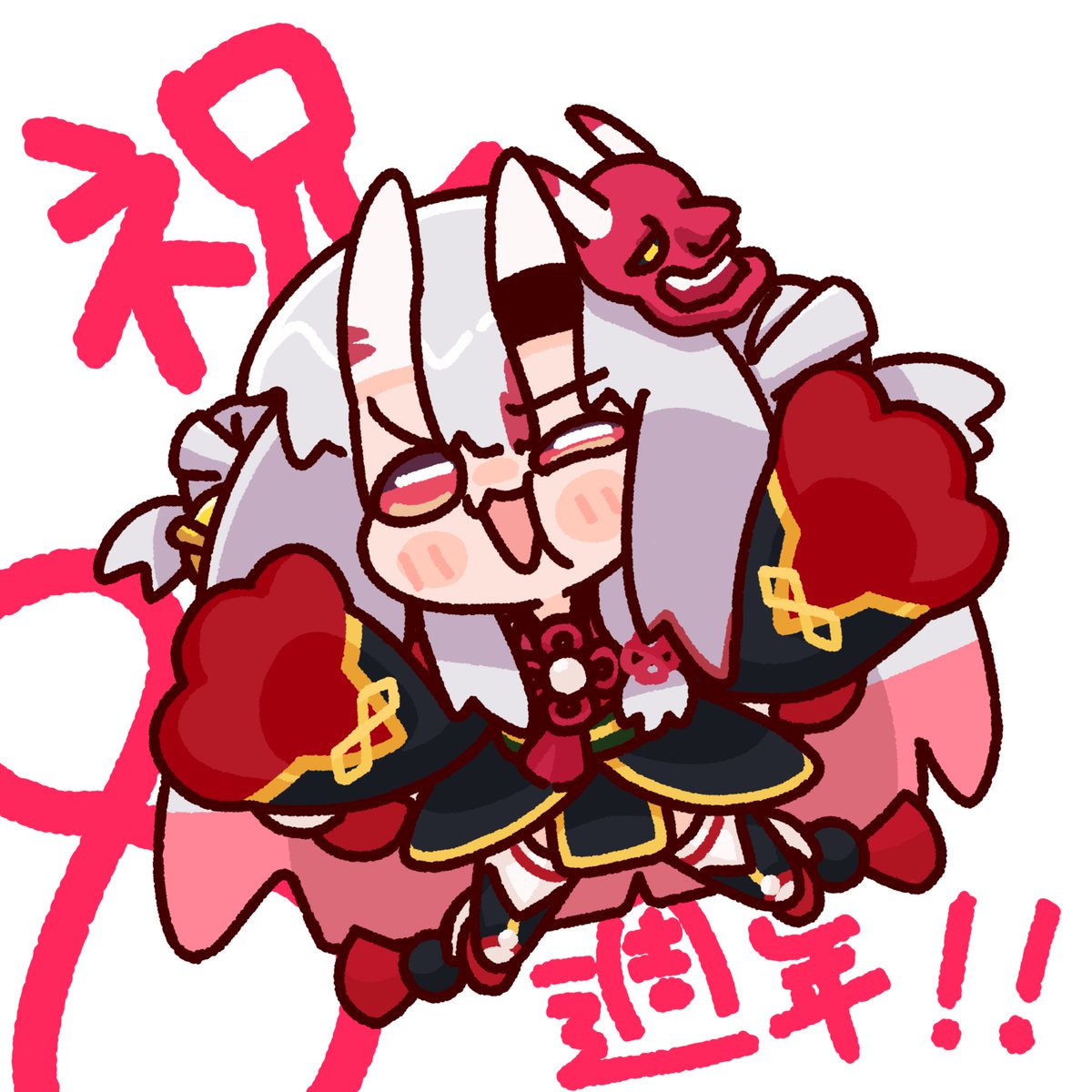 shisaoyoi's tweet photo. 8周年おめでとうございます🎉
 #百鬼絵巻 https://t.co/HRL96Z39N2