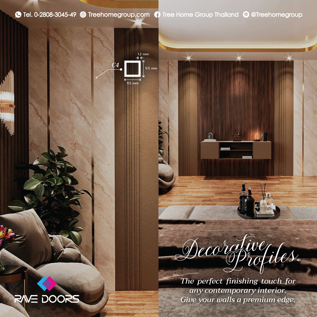 TreeHomeGroup1's tweet photo. คิ้วและเส้นอะลูมิเนียมตกแต่งผนัง จาก THG RAVE Door มาพร้อมกับเส้นสายที่เฉียบคมและสไตล์อันเรียบหรู

Elevate Your Walls with Timeless Elegance.

#AluminiumFrameDoors #CabinetDoor #Wardrobe #Partition #DoorFrame #หน้าบานตู้เสื้อผ้า #อลูมิเนียมเฟรม #หน้าบานประตู #ประตูกั้นห้อง https://t.co/cZmJAvdQ7t
