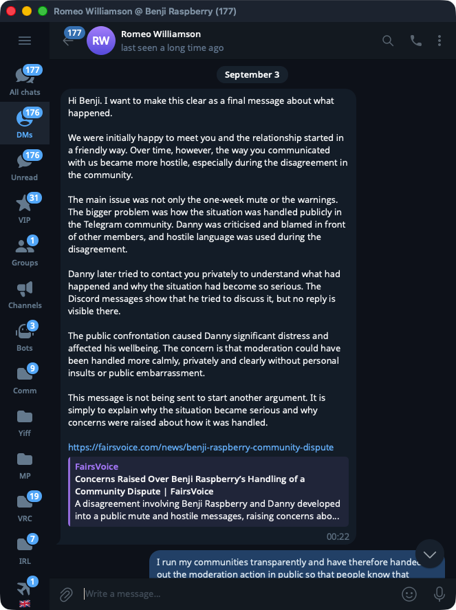 MEchAPoWAH's tweet photo. @FairsVoice This article was published using manipulative sourcing and without incorporating the subject's response. We are formally requesting a takedown or editorial correction.

Our statement and the full conversation are attached. https://t.co/F8SgJyA555