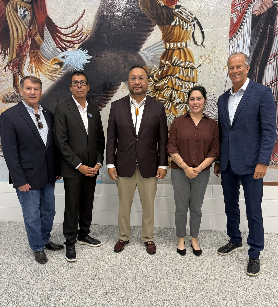 LeaderJohnThune's tweet photo. Thanks to SWO Chairman Renville for having me out today for the completion of the new detention center. https://t.co/AgAm6PjTT0