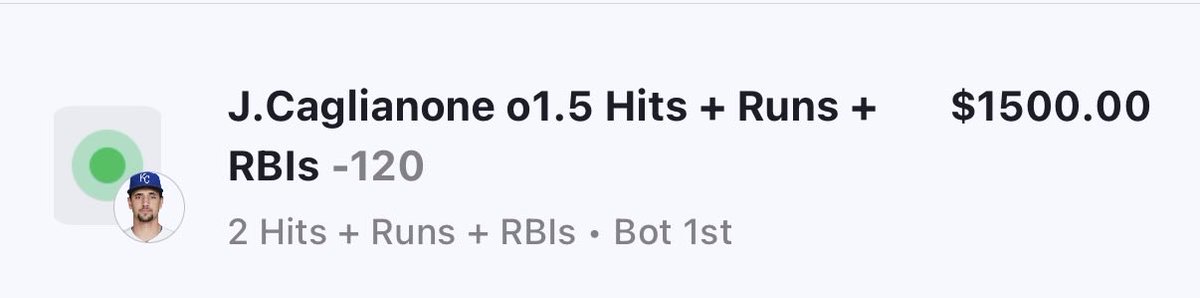 JCPICKS_10's tweet photo. ๐ฅ ยกOTRO VERDE! ๐ข
โพ Marlins vs Royals
๐ฏ Jac Caglianone O1.5 H+R+RBI
๐ฐ -120 | 1U
โ
WIN
ยกCobramos desde la 1.ยช entrada! ๐ช๐ฅ
๐ +0.83U al balance.
Anรกlisis que responde. Resultados que hablan.
๐ฏ JC PICKS โ VAMOS POR LA SIGUIENTE.
#JCPicks #MLB #Marlins #Royals #MLBPicks https://t.co/MSk2o11jL3