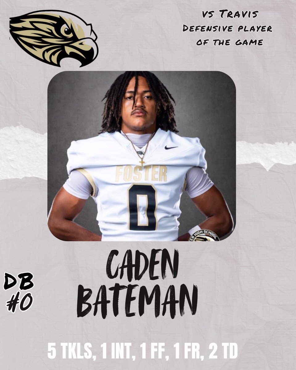FosterFootball's tweet photo. Week 1 Players of the Week!! Congrats to these guys for “balling out”!! @FosterHSNews @AthleticsFoster https://t.co/qkT9VWt5N2