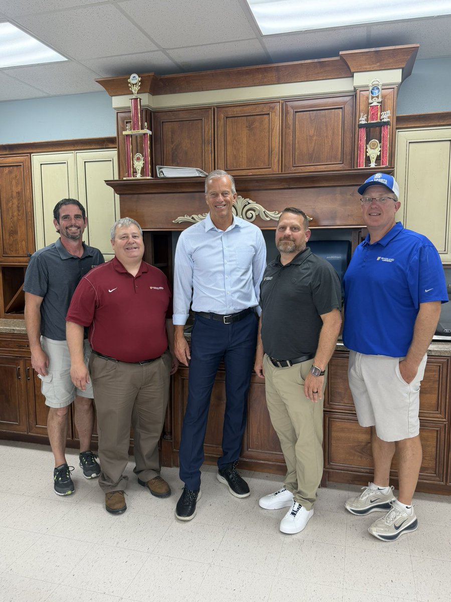 LeaderJohnThune's tweet photo. Thanks to Woodland Cabinetry in Sisseton for the tour today. https://t.co/wW0EUSeZFt