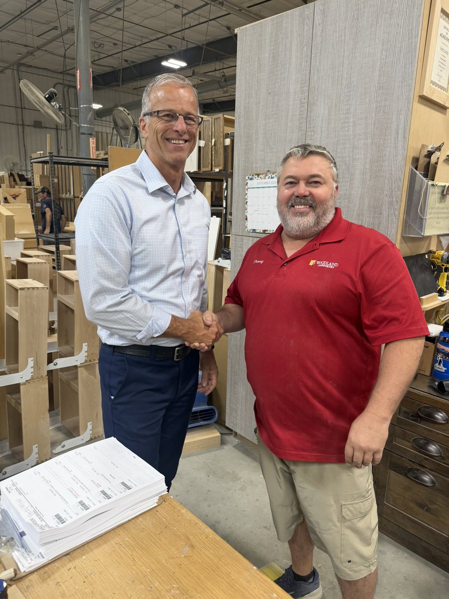 LeaderJohnThune's tweet photo. Thanks to Woodland Cabinetry in Sisseton for the tour today. https://t.co/wW0EUSeZFt