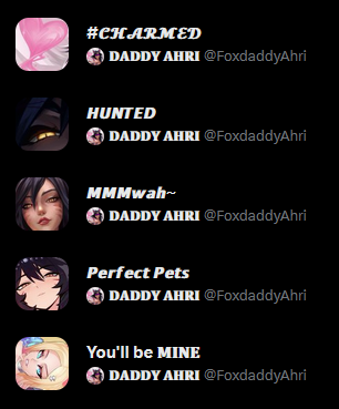 FoxdaddyAhri's tweet photo. Foxdaddy finally got some lists set up~ 

You'll be a good girl and make sure to ❤️and🔁to show 𝐃𝐀𝐃𝐃𝐘 just how needy you are to end up on them, won't you~? https://t.co/sdSAy5iaFJ