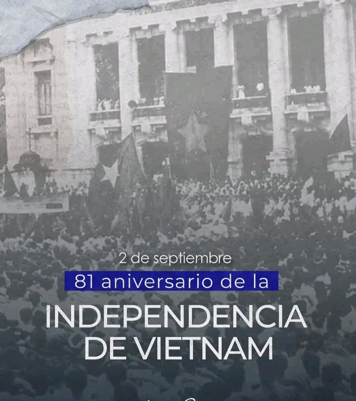 FocRuiz's tweet photo. El 2 de Septiembre celebramos el aniversario 81 de la independencia de Vietnam 🇻🇳
FELICIDADES! Nos unen relaciones de amistad, solidaridad y cooperación #Cuba🇨🇺- #Vietnam 🇻🇳
#CubaMined #EducaciónVillaClara #VillaClaraConTodos https://t.co/OUXf50JT50