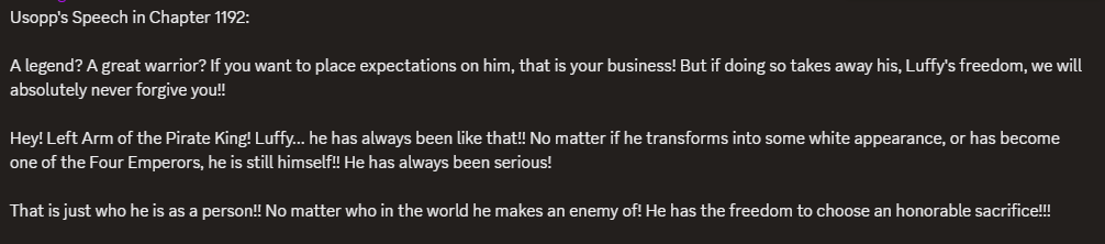 TheAniTalk's tweet photo. Usopp's historic speech that moved everyone and everything....

#ONEPIECE1192 https://t.co/wWuRzT9nhR