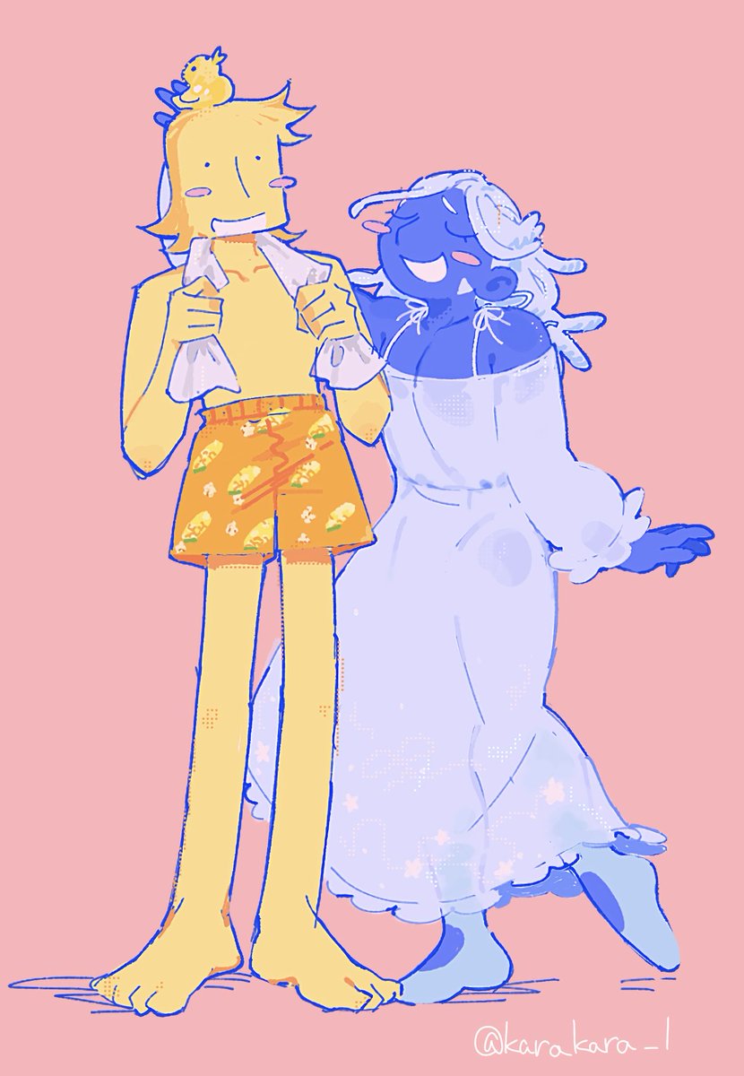 karakara_l's tweet photo. 💛💙💤 https://t.co/hYEGhCBrAH