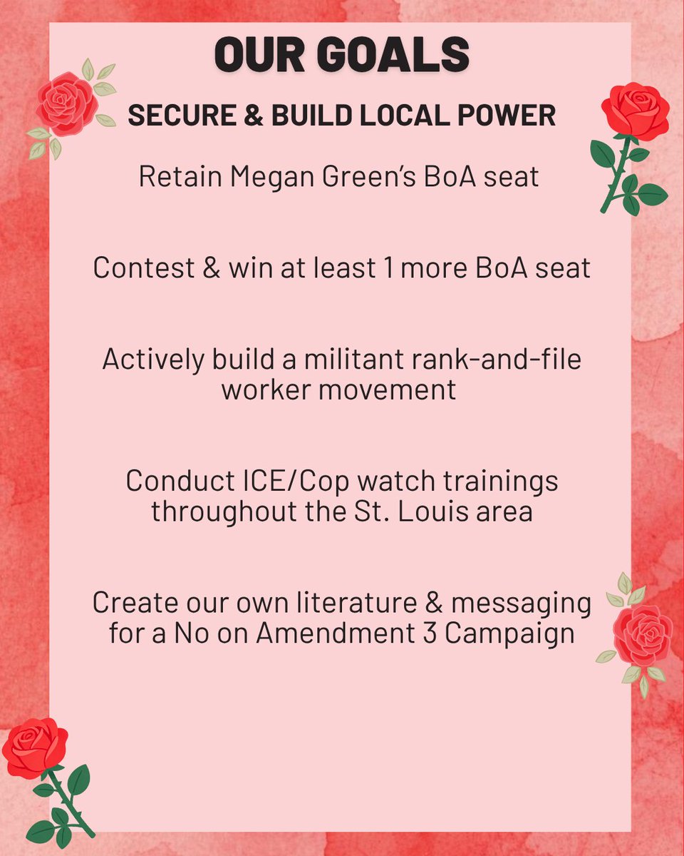 DennisForSTL's tweet photo. Beyond proud to be a part of this slate. St. Louis DSA has big things on the horizon, and these experienced organizers and leaders will take the chapter to the next level! https://t.co/Tb8rHTNtWw