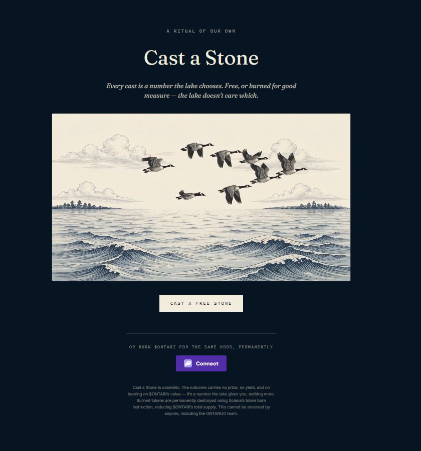 Ontari_io's tweet photo. NEW SITE FEATURES ADDED:

🌊Skip stones on the lake (free or with burned tokens)
🌊Share stories and photos of Ontari'io 

📢Calling all Canadians🍁:
share one photo or story of a favourite Ontario memory

Stories are part of our heritage;
$ONTARI will hold them sacred https://t.co/yZYk8qSS8v