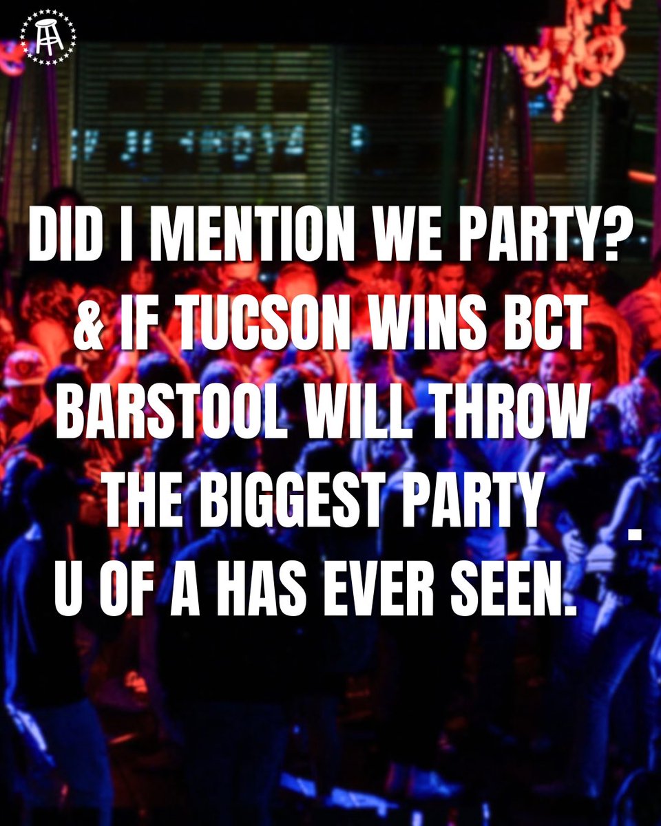 UofABarstool's tweet photo. ‼️KEEP TEXTING “ZONA” TO 90448 (MAKE SURE YOU REPLY ‘Y’ FOR IT TO COUNT!!!)
RT THIS WITH #TUCSONBCT & LIKE OUR PINNED POSTS ON IG AND TIKTOK‼️
WE CANT DO THIS WITHOUT YOU CATS 🐻⬇️🚨 https://t.co/tYIyinEvNt