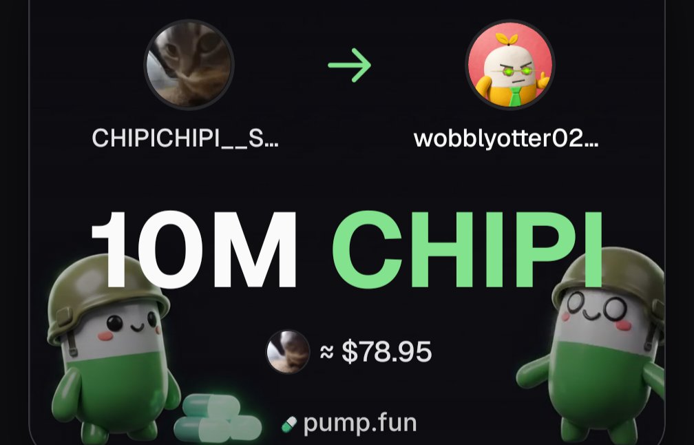 CHIPICHAPA__SOL's tweet photo. Just sent 10M $CHIPI to Ansem to basically burn them 🐱
Ansem, you better check your wallet 😸
@blknoiz06 #SOLANA #Ansem 
$CHIPI
EueP5J2RtrxxNRvHCsvsEKtp79XiLrTFK2RZDmjCpump https://t.co/bMBX8Hk9Y7
