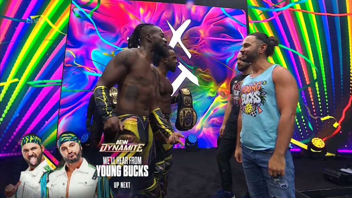 PublicEnemiesHQ's tweet photo. Never thought this we’d ever see this really happen… #AEWDynamite https://t.co/02O515fn9L