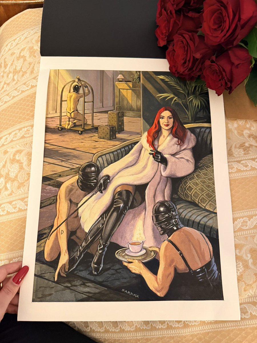 MistresAmandaaa's tweet photo. Another stunning piece gifted by my obedient boy, D.
Beautiful golden frames are on the way and soon will be displayed in my studio.
Thank you for this piece of art and also for the signed copy of Venus in Furs https://t.co/lIesSkIgW9