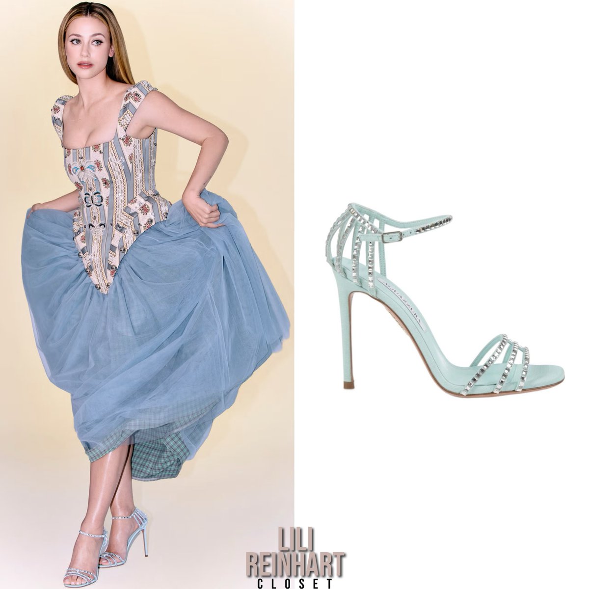 sercanbodur2's tweet photo. Lili for Cosmopolitan UK, 2026. She wore a Chopova Lowena Fall 2026 Collection dress and Aquazzura Sensation Crystal heeled sandals. https://t.co/FCN0LOdSK2