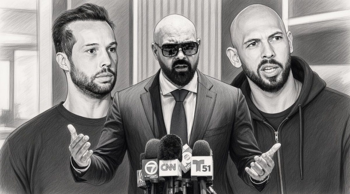 neoupdateshq's tweet photo. 🚨 JUST IN: THE TATE BROTHERS HAVE BEEN POLITICALLY KIDNAPPED.‼️

Their own lawyer (@McBrideLawNYC) just said the quiet part out loud.

Not “arrested.”
Not “facing charges.”
KIDNAPPED. 👀

A paperwork snatch-and-grab designed to yank two men out of American jurisdiction before they can keep fighting in court.

The UK drops a fresh wave of charges the moment the brothers start moving. Then they try to ship them across the ocean. This is the same country that treats free speech like a crime.

McBride’s line is simple: “they don’t want Andrew and Tristan walking into Britain as free men on a winning streak.” They want them in a cell, silenced, processed, gone.

This is not law enforcement but extraction.