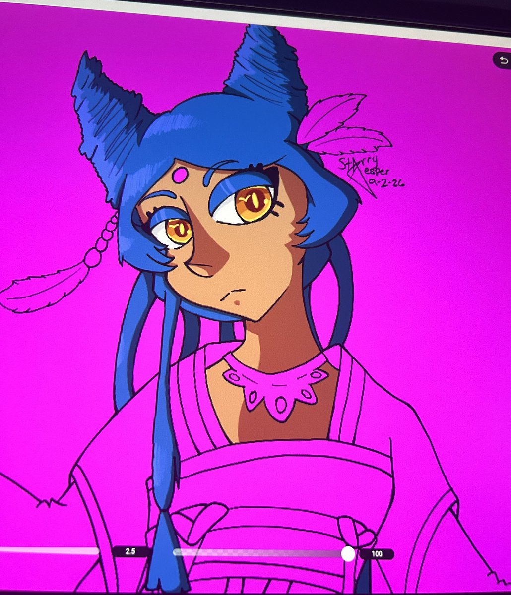 starryvesper's tweet photo. Still a WIP, but getting closer.  Obnoxious color in the background to show me any spots that I’ve missed https://t.co/kU4UYtDL7d
