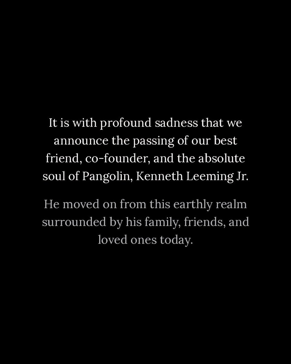 PangolinFL's tweet photo. 1/2. Please consider donating to Kenneth’s family at the link below. We love you all and thanks for all these amazing years of memories. 

Kenneth, we love you big dawg. See you on the other side. https://t.co/UpK2rRRaOk