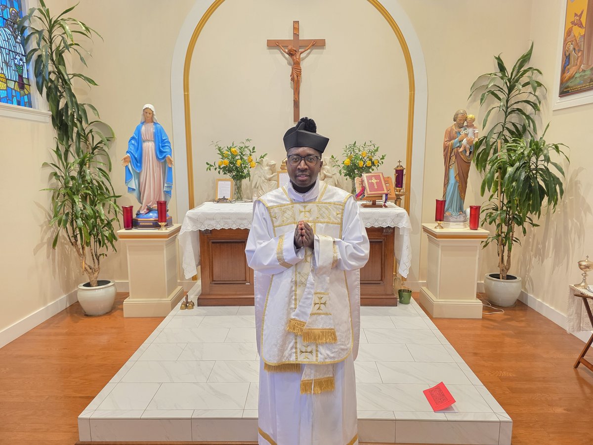 AlexanderBegin's tweet photo. Congratulations to Fr. Longin Nduwayezu, Chancellor of the Diocese of Cyangugu, Rwanda, who celebrated his first Traditional Latin Mass on Wednesday, September 2, 2026, after training from Extraordinary Faith. Fr. Longin took the training during a visit to San Francisco. https://t.co/9JkHbhcNW4