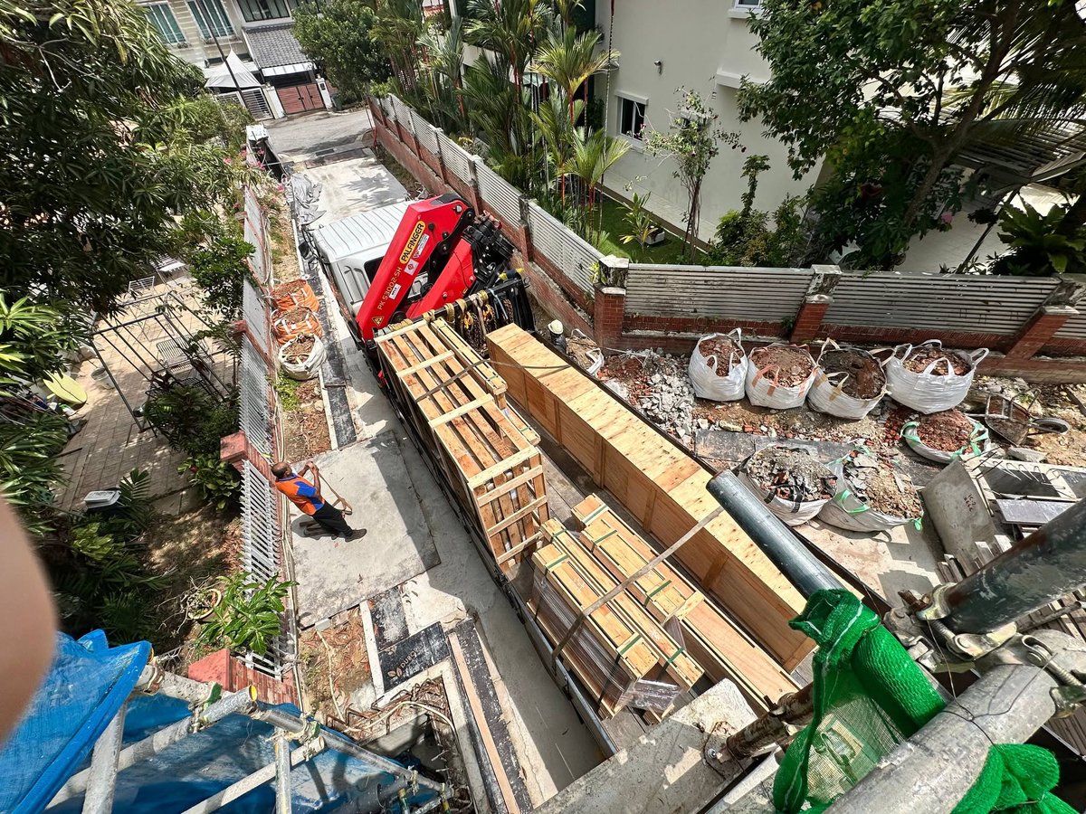 CIVROGroup's tweet photo. The CIVRO Singapore delivery has officially landed on site. From offloading the custom timber crates to uncrating and securing the first profile frames into the structure, installation is now underway.
Let's wait and see how it all turns out in the end.
#CIVRO https://t.co/BMHvvOvvEI