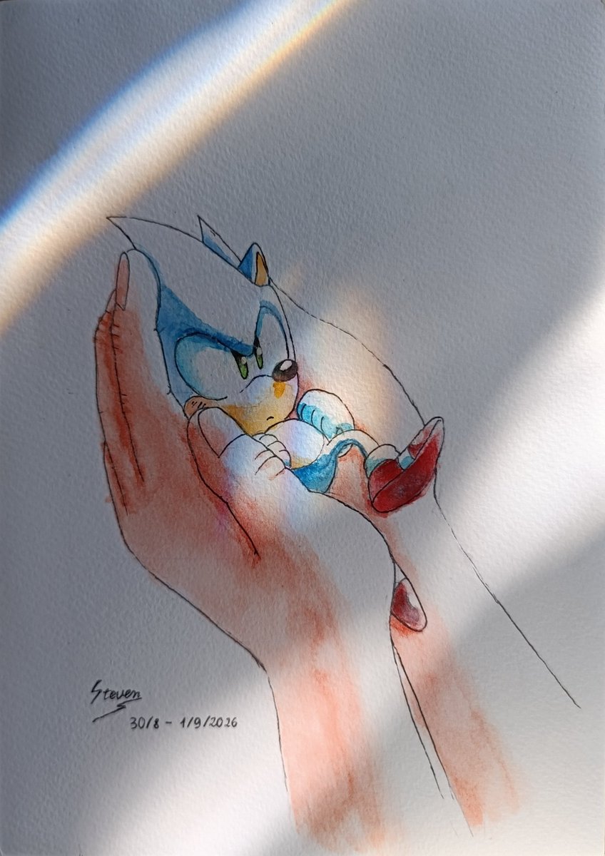 steven14032007's tweet photo. Random watercolor thing.

#SonicTheHedgehog https://t.co/eHPcMRIFxj