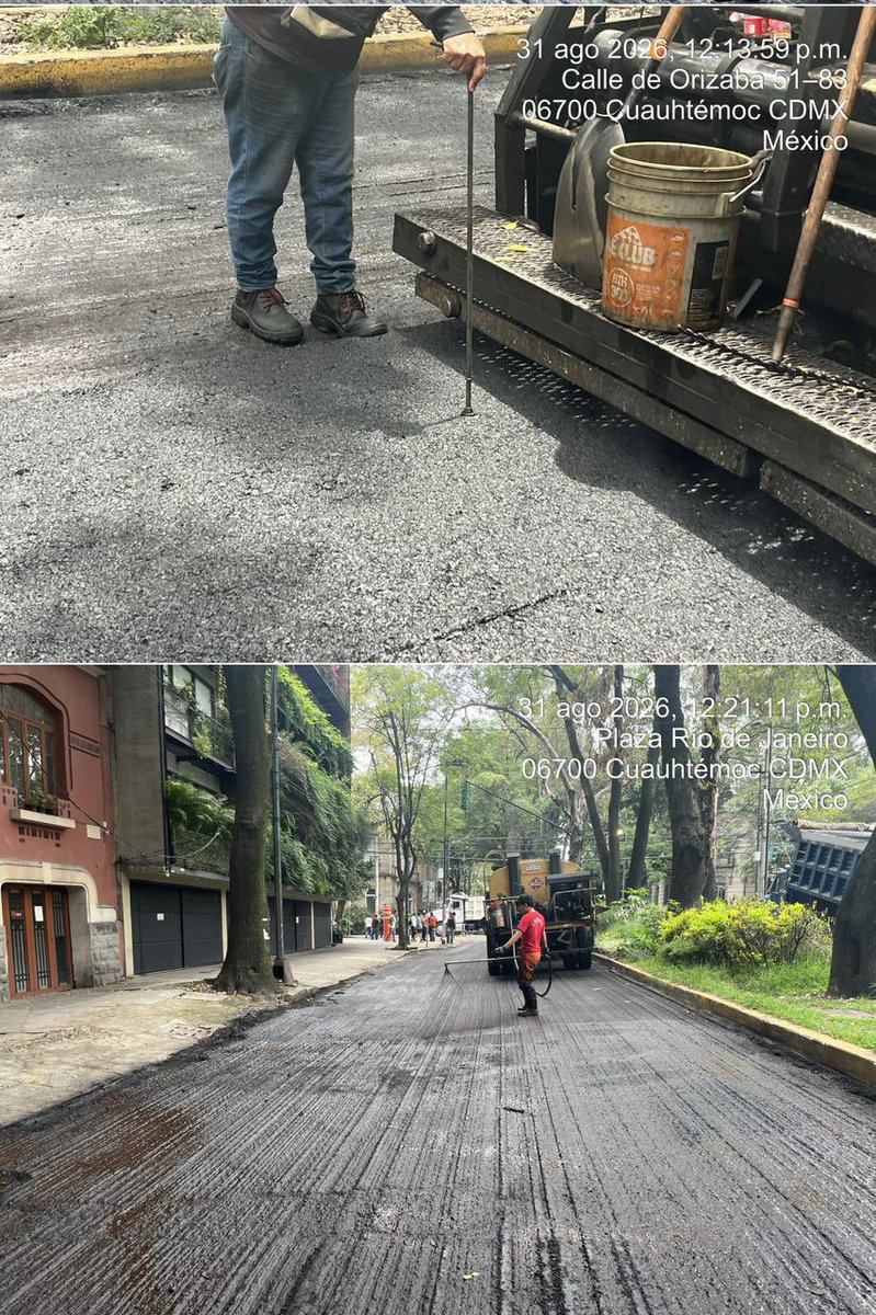 AlessandraRdlv's tweet photo. Estamos repavimentando Colima, Orizaba y los alrededores de Plaza Río de Janeiro, porque caminar, manejar y vivir en calles dignas no debería ser un lujo.

Aquí la obra se hace donde la gente la necesita y se nota en lo cotidiano.
Estamos recuperando nuestras calles, una por una, para quienes las caminan todos los días.

#RenaceCuauhtémoc