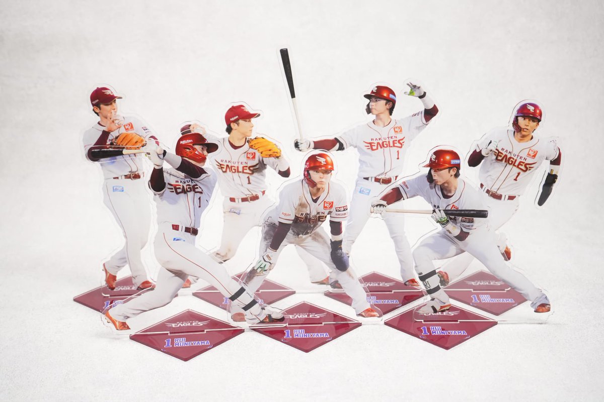 eagles_shop's tweet photo. [📢]＜9/4(金)より発売！

||◤PLAYINGアクスタ第5弾◢||

今回の対象選手は…🔍

#宗山塁 選手
#古謝樹 選手
#黒川史陽 選手
#中島大輔 選手

選手の躍動感あふれる瞬間を
アクリルスタンドに⚾️🔥

詳細はこちら👇
https://t.co/pzoeQpzYCa

#RakutenEagles https://t.co/tStduj6wdO