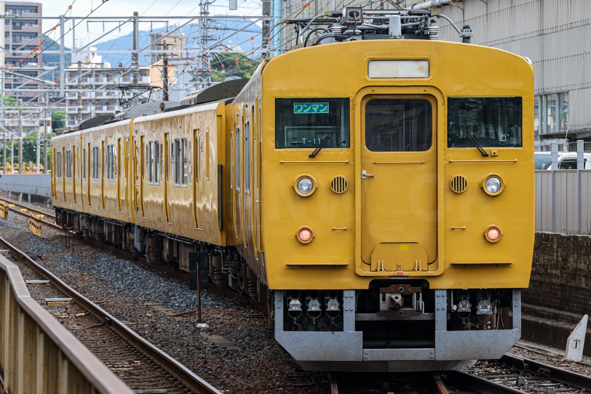 WJ_NW_OR's tweet photo. 2026/9/3 ①
工場入出場関係
試6670M
115系*4(T-11+T-12) 

下関支所配置の115系T-11編成及びT-12編成が廃車のため、下関～幡生(操)間にて回送、下関総合車両所に入場した

4編成在籍した下関のT編成であるが、7/30にT-13及びT-14は廃車入場済、今回のT-11及びT-12の入場をもってT編成は消滅となった https://t.co/YeB8kttZdi