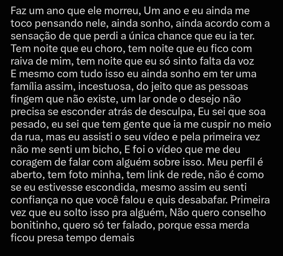Lucadolbl's tweet photo. Relato real de uma filha, que se arrepende de não ter tentado com o pai.

venha desabafar, dm aberta 
#incesto #incest #daddy https://t.co/YjukLVCjlU