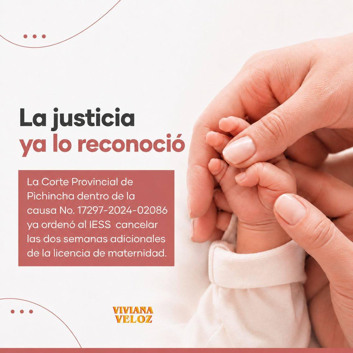VickyDesintonio's tweet photo. La Corte Provincial de Pichincha, ya ordenó al IESS  cancelar las 2 semanas adicionales, además de emitir directrices para que solicitudes de licencia sean analizadas con enfoque constitucional, convencional, de género y de protección reforzada.

#ProvidaCuandoLesConviene https://t.co/Lu4KT5OQjH