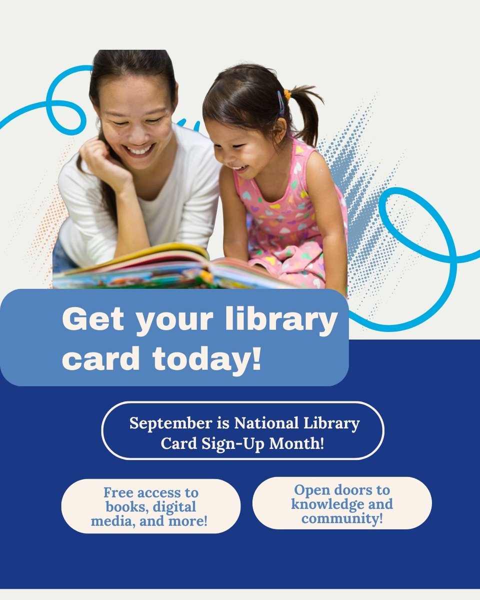 RighttoReadOhio's tweet photo. Now is the perfect time to sign up for a library card! The @ALALibrary coordinates National Library Card Sign-Up Month in September. Getting your card is free, easy &amp; grants you access to print and digital resources, study rooms, community perks, and so much more! 

#LibraryCard https://t.co/9o0aqhCbbf