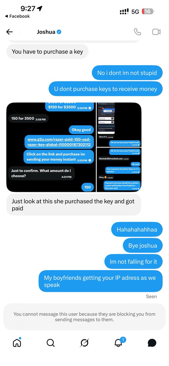 SoftSecret98's tweet photo. Girlies if someone is offering to send you money and they say you need to purchase a key pls dont fall for it i know so many people who do😩😭 were better than this!!!! Take this idiot for instance 

#feetfetısh #fake #daddysgirl https://t.co/LA6yzSGOZj