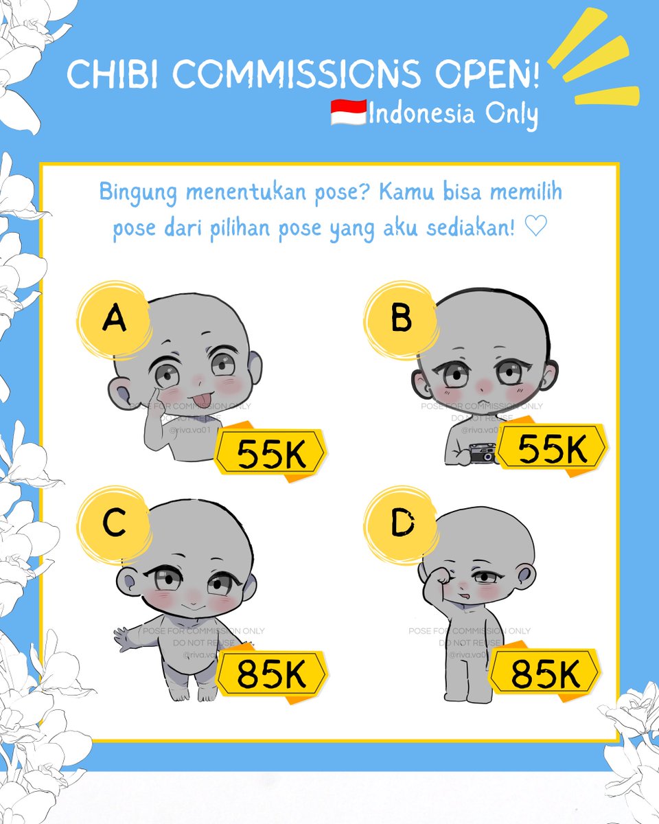 Riva__va01's tweet photo. Hii! Lagi buka commission chibi nih! ✨️

💌 DM me to order!

#Commission #CommissionOpen #ChibiCommission #ArtCommission #Chibi #CommissionIndonesia https://t.co/rA63WU1Mpq