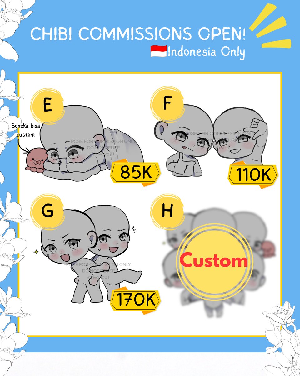 Riva__va01's tweet photo. Hii! Lagi buka commission chibi nih! ✨️

💌 DM me to order!

#Commission #CommissionOpen #ChibiCommission #ArtCommission #Chibi #CommissionIndonesia https://t.co/rA63WU1Mpq
