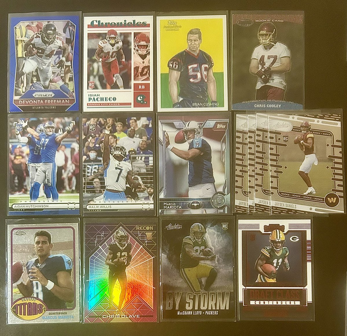 TommysHobbyChnl's tweet photo. #THCStackSale01 Night 5
Post 15

Football - .50 cents each
Refractors &amp; Parallels!

PWE 1-4 cards $1.50
BMWT $6
Orders over $75 ship free!
International shipping would be at cost

PayPal and Venmo accepted!

Retweets appreciated 😁
#THCStackSaleFootball https://t.co/HYQZ5tjDdp